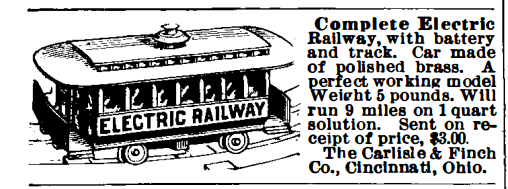 Carlisle & Finch electric railway advertisement
